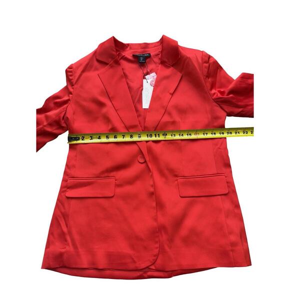 NWT Rachel Zoe Vibrant Red Women’s L Career Blazer Holiday - Picture 3 of 7